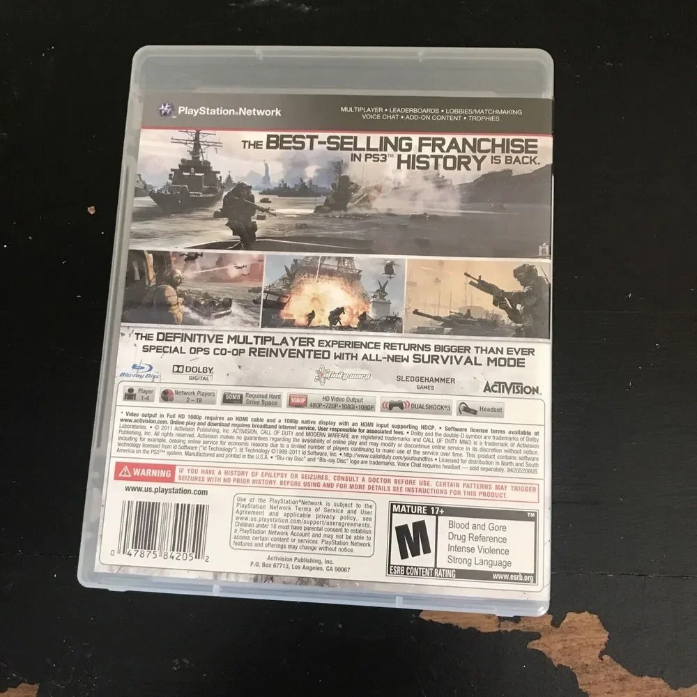 Call of Duty: Modern Warfare‎ 3 PS3 SONY PlayStation 3   MW3 Not Tested